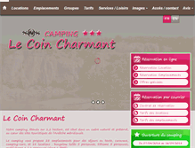 Tablet Screenshot of camping-lecoincharmant-ardeche.com